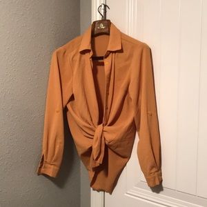 Mustard Chiffon Blouse